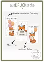 Vorschau - Bildkarten - Geburtstagsaufsteller/-visualisierung Fuchsklasse - Deckblatt
