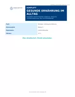 Vorschau - Unterrichtsreihen - Biologie_Gesunde-Ernaehrung_Klasse-6_Unterrichtsreihe - Deckblatt