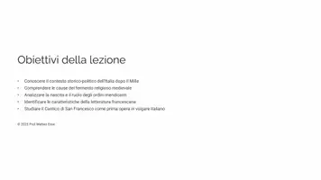 anteprima - Presentazioni / Lavagne - La nascita della letteratura e San Francesco - Pagina 1