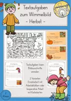 Vorschau - Stundenentwürfe - Textaufgaben Sachrechnen Herbst Wimmelbild Materialpaket - Deckblatt
