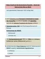 Vorschau - Arbeitsblätter - Nationalsozialismus: Der Weg der Nazis zur Macht (seit 1923) - Deckblatt