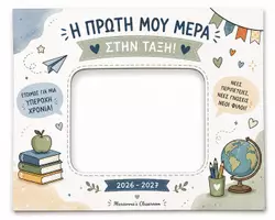 Προεπισκόπηση - Flashcards - ΔΩΡΕΑΝ«Η Πρώτη μου Μέρα στην Τάξη!» – Πινακίδα Φωτογραφίας - Εξώφυλλο