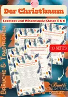 anteprima - Quiz - L'ALBERO DI NATALE –Der Weihnachtsbaum – Leseverständnis & Weihnachtsbaumquiz NATALE IN GERMANIA - Pagina di copertina