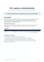 Vorschau - Stundenentwürfe - Unterrichtsreihe - Selbstständiges Spielen im Anfangsunterricht - Seite 1