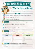 Vorschau - Arbeitsblätter - Grammtik-Heft Deutsch Grundschule/ Klasse 5 - Deckblatt