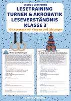 Vorschau - Stundenentwürfe - Lesetraining Turnen & Akrobatik | Leseverständnis Klasse 3 - Deckblatt