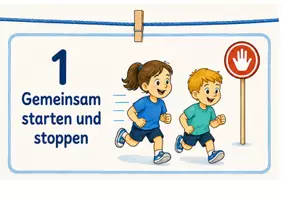 Vorschau - Unterrichtsreihen - Reihentransparenz Sport - Selbstständiges Spielen - 1. Klasse - Deckblatt