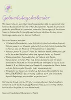 Vorschau - Poster - Geburtstagskalender für die Grundschule - Seite 1
