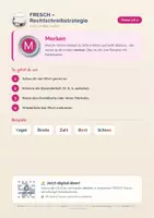 Vorschau - Fördermaterial/Inklusion - FRESCH-Trainer: Merken – Rechtschreibung Klasse 3/4 (interaktiv, 40 Aufgaben + Karteikarten + Merkblatt) - Seite 1