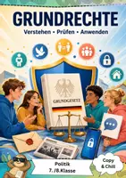 Vorschau - Arbeitsblätter - Grundrechte Politik Klasse 7 8 - Deckblatt