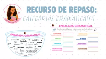 Vista previa - Unidades / Secuencias / Situaciones de Aprendizaje - JUEGO CATEGORÍAS GRAMATICALES. - Portada