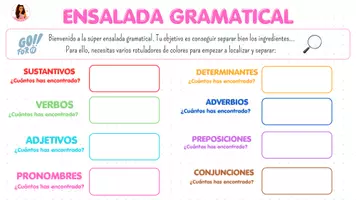 Vista previa - Unidades / Secuencias / Situaciones de Aprendizaje - JUEGO CATEGORÍAS GRAMATICALES. - página 1