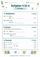 Vorschau - Arbeitsblätter - Mathe Eingangstest Klasse 5 – Lernstandserhebung zum Schuljahresbeginn (48 Punkte, mit Auswertung) - Seite 2