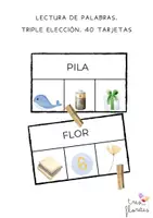 Vista previa - Juegos / Gamificación - Pack lectura palabras cortas + lectura palabras largas - página 1