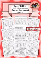 Vorschau - Arbeitsblätter - Leseblätter in Anlehnung an ZEBRA - Teil C I Klasse 1 I Druckschrift - Deckblatt