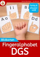 Vorschau - Bildkarten - Deutsches Fingeralphabet DGS Bildkarten – Alphabet (farbig & schwarz-weiß) - Deckblatt