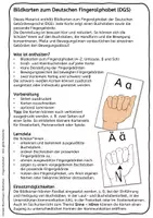 Vorschau - Bildkarten - Deutsches Fingeralphabet DGS Bildkarten – Alphabet (farbig & schwarz-weiß) - Seite 1