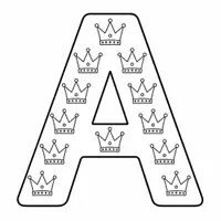 Vorschau - Arbeitsblätter - KÖNIGE Selbstlaute A - Buchstabe zum Ausmalen - Deckblatt