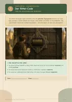 Vorschau - Arbeitsblätter - Der Ritter-Code – Rätsel zum Hochmittelalter mit Geheimcode 3.–4. Klasse MS & GymnasiumAHS Freebie mit Lösungen - Seite 1