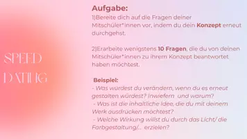 Vorschau - Präsentationen/Tafelbilder - Speed Dating - Reflexionmethode Präsentationsform im Kunstunterricht - Seite 2