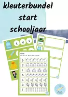 Voorbeeld - Gratis Start Schooljaar Bundel Kleuters | Werkbladen Groep 1/2 - Voorblad