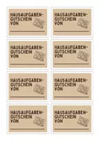 Vorschau - Anderer Materialtyp - Hausaufgabengutschein - Deckblatt