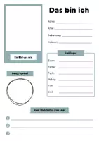 Vorschau - Anderer Materialtyp - Steckbrief zum Kennenlernen - Deckblatt