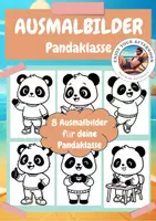 Vorschau - Mal- und Bastelvorlagen - Ausmalbilder Pandaklasse 🐼 | 8 kindgerechte Klassenmotive zum Ausmalen - Deckblatt