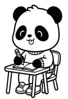 Vorschau - Mal- und Bastelvorlagen - Ausmalbilder Pandaklasse 🐼 | 8 kindgerechte Klassenmotive zum Ausmalen - Seite 3
