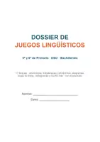 Vista previa - Hojas de trabajo - 🎲 DOSSIER DE JUEGOS LINGÜÍSTICOS - página 1