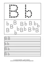 Vorschau - Unterrichtsreihen - Arbeitsblätter B, b Druckschrift Wochenplan Buchstabeneinführung - Seite 3