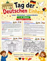 Vorschau - Stundenentwürfe - Tag der Deutschen Einheit – Lesen, Wortschatz & Leseverständnis | 9 Stationen + Lösungen | 1.–4. Klasse - Deckblatt