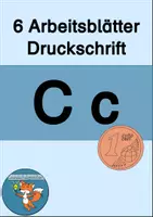 Vorschau - Unterrichtsreihen - Arbeitsblätter C Druckschrift Wochenplan Buchstabeneinführung - Deckblatt