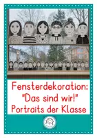 Vorschau - Mal- und Bastelvorlagen - Das sind wir! – Selbstportraits als Fensterdekoration - Deckblatt