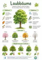 Vorschau - Arbeitsblätter - Lernposter + Arbeitsblätter zum Thema "Laubbaum" + Lösung & MP3 + Mindmap + Infografik - Deckblatt