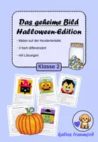 Vorschau - Arbeitsblätter - Das geheime Bild: Halloween-Edition (Hundertertafel) - Deckblatt