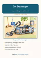 Vorschau - Mal- und Bastelvorlagen - Der Staubsauger – Lesespurgeschichte mit Rätselaufgaben (Klasse 8) - Seite 2