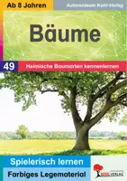 Vorschau - Unterrichtsreihen - Bäume – Heimische Baumarten kennenlernen | Biologie, Sachunterricht, Grundschule, Sekundarstufe I, Förderschule, Klasse 3–8 | Montessori, Legekreis, Legestern | Bastelvorlage Kopiervorlagen - Deckblatt