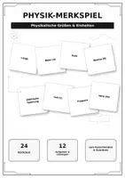 Vorschau - Spiele - Physik-Merkspiel – Physikalische Größen & Einheiten | 24 Kärtchen - Deckblatt