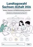 Vorschau - Arbeitsblätter - Landtagswahl Sachsen-Anhalt 2026 – Politik Klasse 7/8 - Seite 1