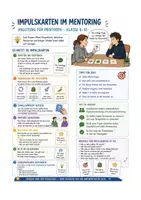 Vorschau - Anderer Materialtyp - Einsatz Impulskarten im Mentoring/Coaching - Deckblatt