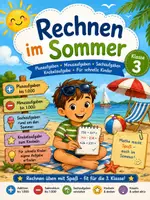 Vorschau - Arbeitsblätter - Rechnen im Sommer | Plus, Minus & Sachaufgaben bis 1.000 - Deckblatt