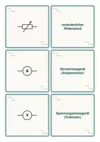 Vorschau - Spiele - Physik-Merkspiel Elektrizitätslehre – Schaltzeichen erkennen & zuordnen | 24 Kärtchen - Seite 3