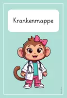 Vorschau - Bildkarten - Krankenmappe Affenklasse 🐵 | 6 Visualisierungen in 4 Farben & 4 Textvarianten | Klassenzimmer-Organisation - Seite 3