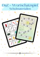 Vorschau - Spiele - DaZ / Deutsch als Zweitsprache: Wortschatzspiel - Schulmaterialien - Deckblatt