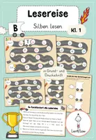 Vorschau - Spiele - Silben lesen 1. Klasse, Deutsch Anfangsunterricht, phonologische Bewusstheit, Leseförderung, Freiarbeit Grundschule, Lesen üben - Deckblatt