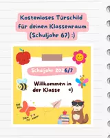 Vorschau - selbst erstellte Cliparts/Grafiken - Türschild für deine Klasse - Seite 1