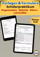 Vorschau - Merkblätter - Schülerpraktikum Vorlagen, Formulare & Organisation - Deckblatt