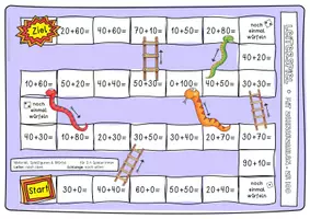 Vorschau - Spiele - Leiterspiele mit Zehnerzahlen - Addition und Subtraktion im Zahlenraum 100 - Seite 3