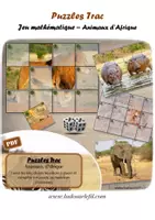 Aperçu - Jeux - Puzzles Trac - Animaux de la savane et d'Afrique - Page de couverture